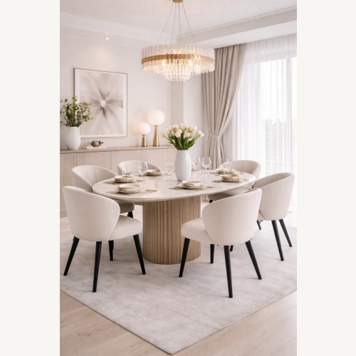 Krzesło tapicerowane DELUXE KR-136 Tkanina Dream Velvet 202.02